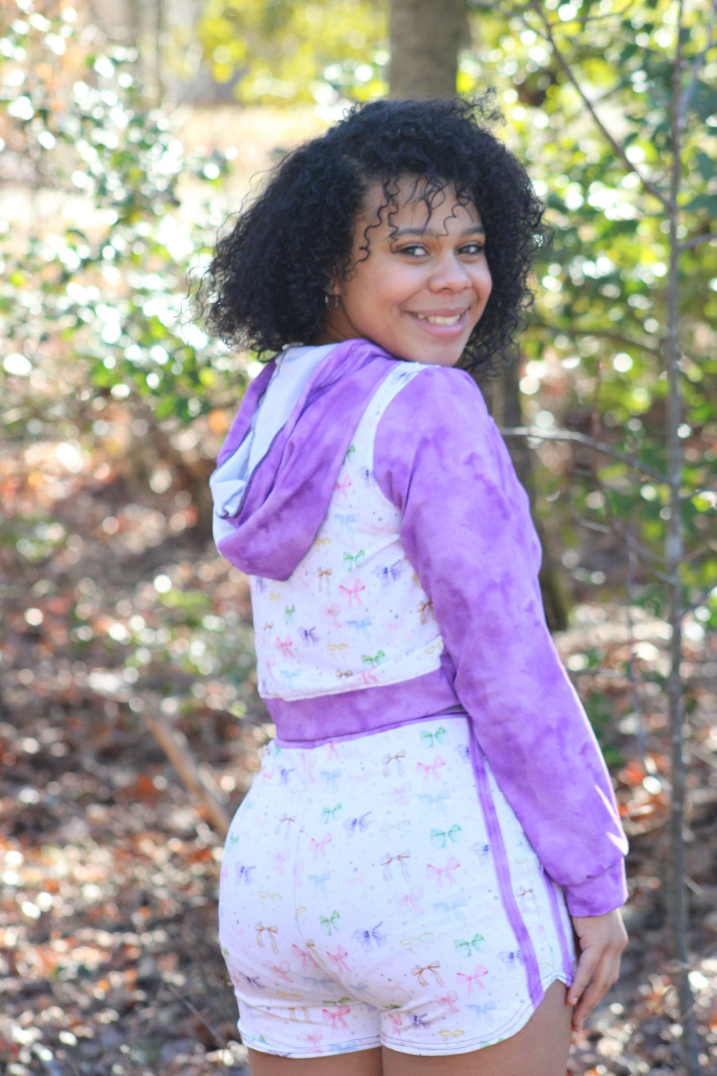 Wisteria Cropped Hoodie