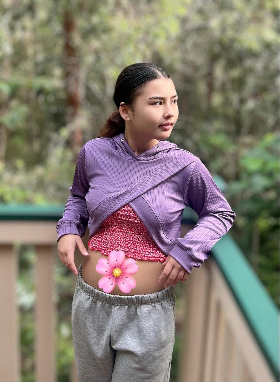 Wisteria Cropped Hoodie