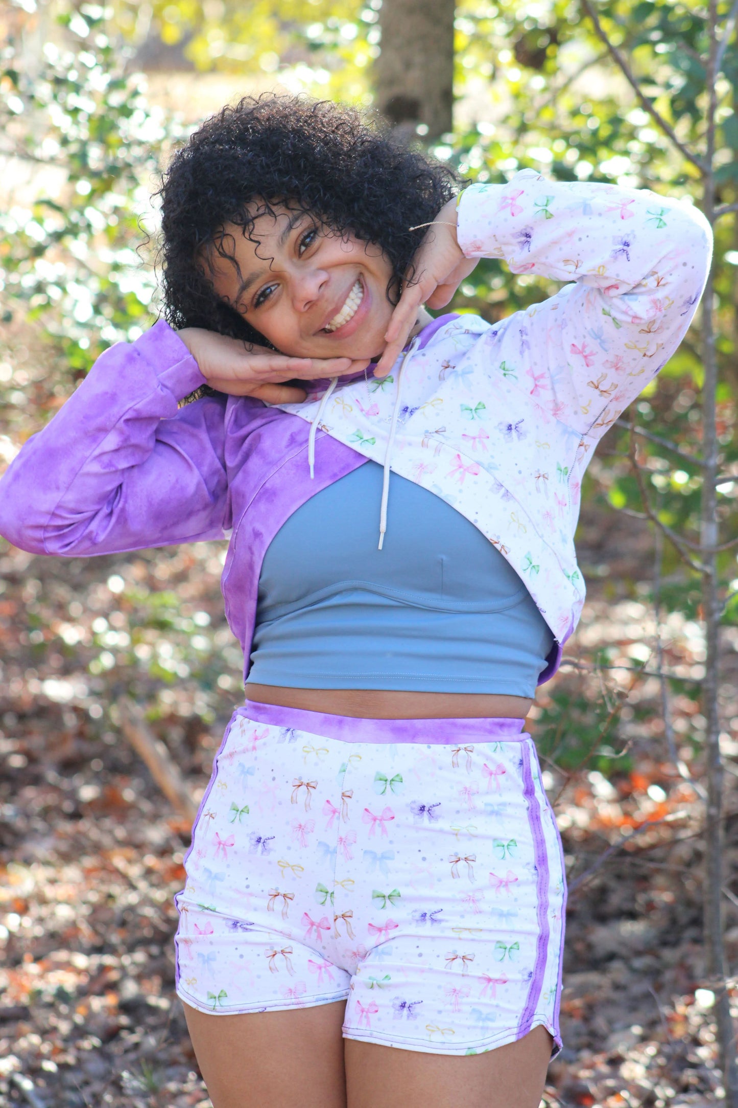 Wisteria Cropped Hoodie