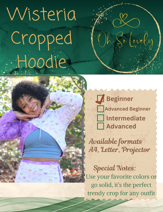 Wisteria Cropped Hoodie